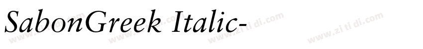 SabonGreek Italic字体转换